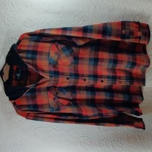 Molokai Surf Plaid Flannel Long Sleeve Hoodie